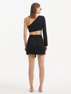 India Black White Skirt