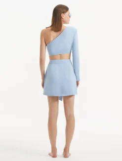 India White Baby Blue Skirt