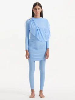 Ishtar Blue Long Sleeve Accessorised Modest Swim Set