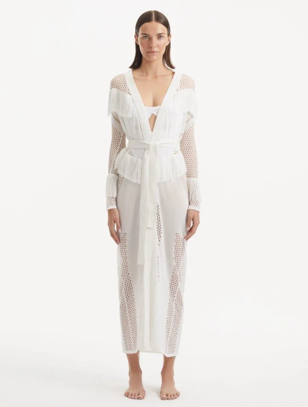 Itzel White Kaftan
