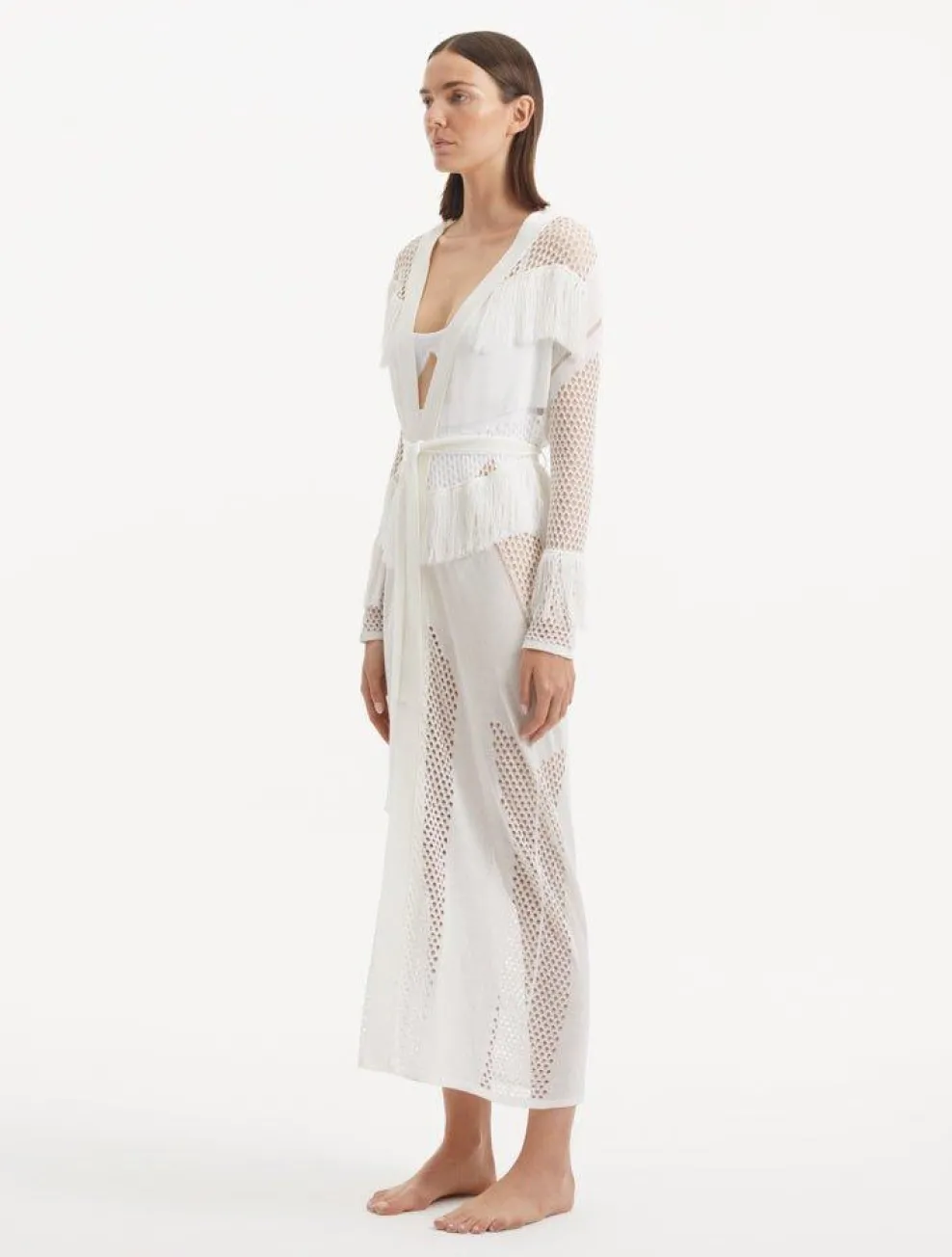 Itzel White Kaftan