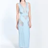 Izzy Blue Knit Maxi Dress