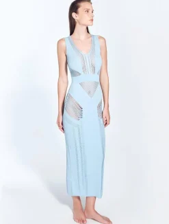 Izzy Blue Knit Maxi Dress