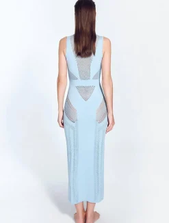 Izzy Blue Knit Maxi Dress