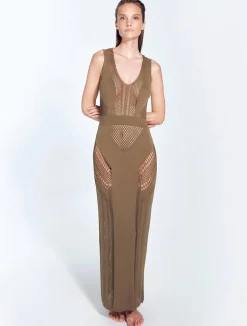 Izzy Khaki Maxi Dress