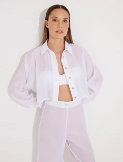 Jacinta White Shirt and Aura White Pants
