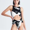 Jackie Abstract Print Swimsuit