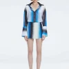 Janine Blue Degraded Long Sleeve Shirt