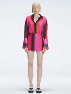 Janine Shirt and Gillian Skort Red Degraded Set