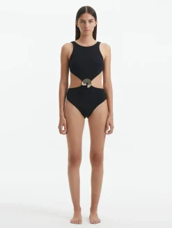 Jasmine Tookes - Honora Black Swimsuit