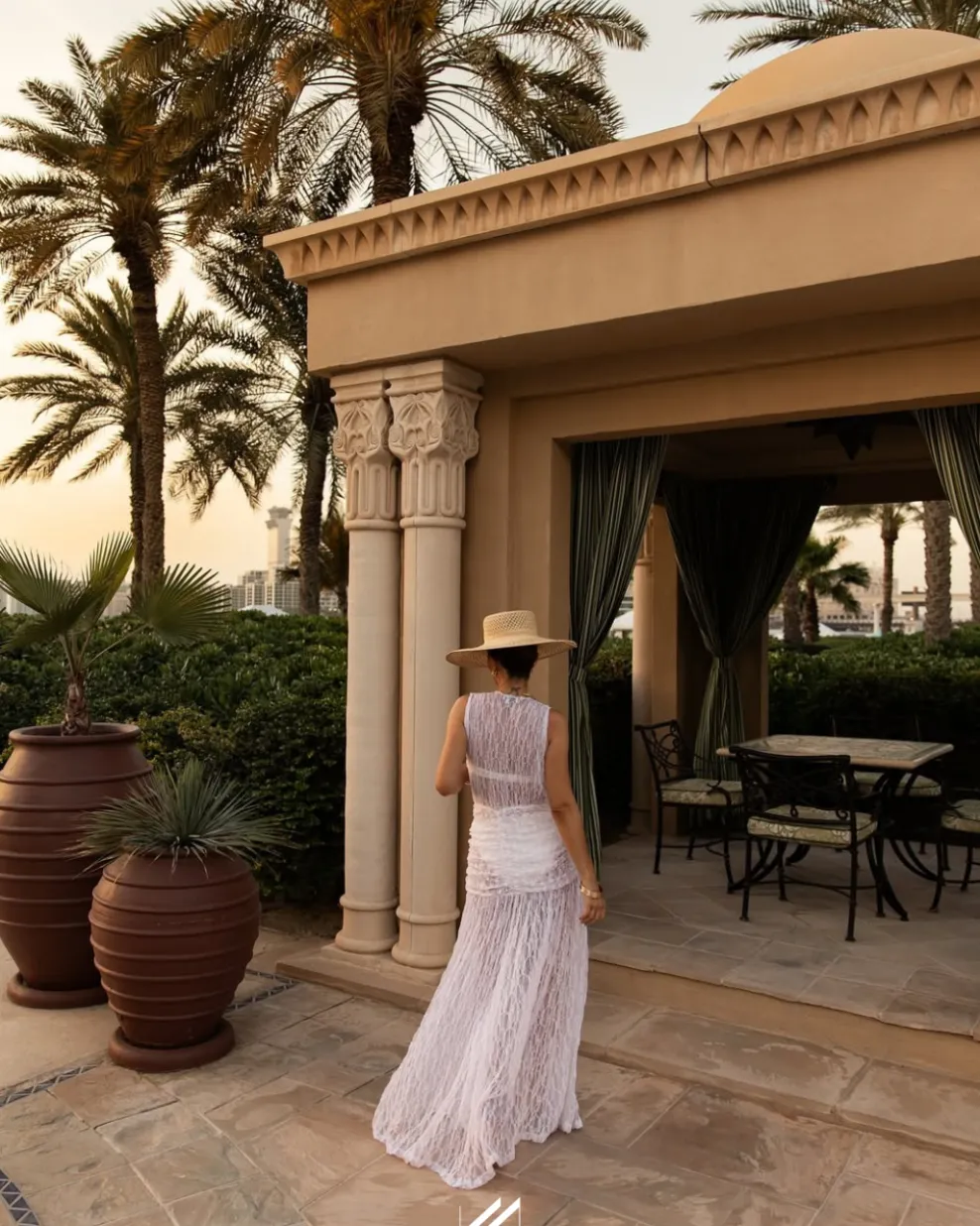 Julia Mateian - Aveline Sleeveless Lace Maxi Kaftan