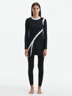 Kamaria Black Long Sleeve Accessorised Modest Swim Set