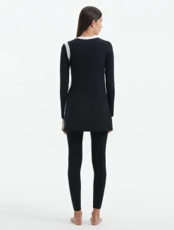 Kamaria Black Long Sleeve Accessorised Modest Swim Set