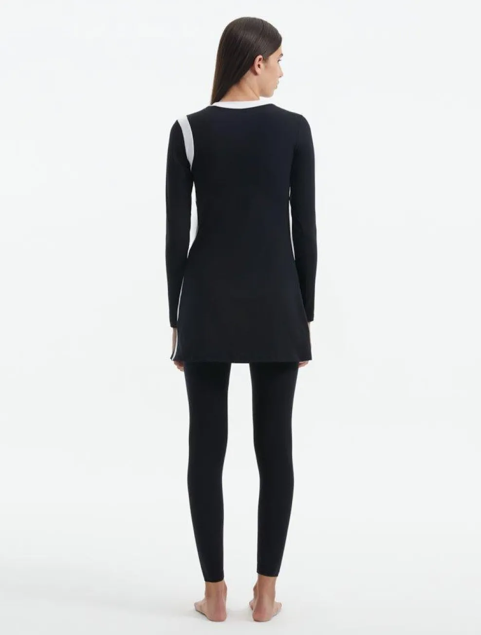 Kamaria Black Long Sleeve Accessorised Modest Swim Set