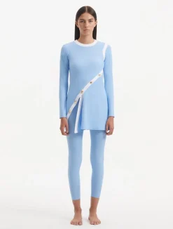 Kamaria Blue Long Sleeve Accessorised Modest Swim Set