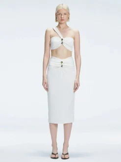 Lane Top and Esmeralda Skirt White Set