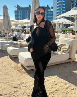 Logina Salah - Itzel Black Kaftan