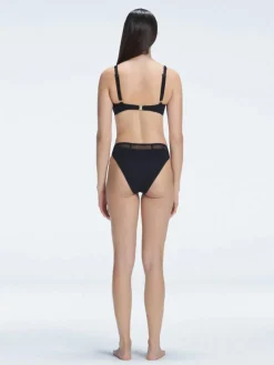 Lorelai Black Scoop Neck Bikini Top