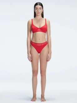 Lorelai Red High Waist Bikini Bottom