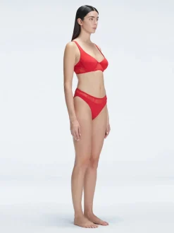 Lorelai Red Scoop Neck Bikini Top