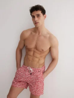 Louis Red Mosaic Shorts