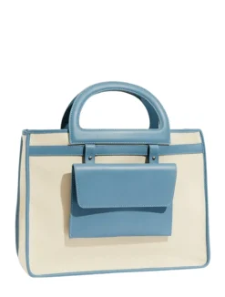 Ludovica Ecru/Blue Bag