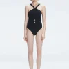 Lyra Black High Neck One Piece Swimsuit