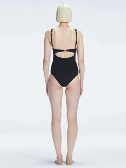 Lyra Black High Neck One Piece Swimsuit