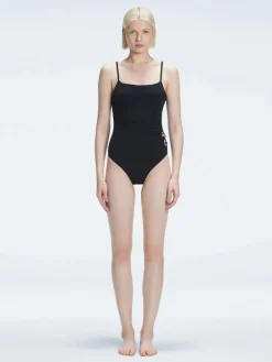 Marigold Black Corset One Piece Swimsuit