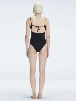 Marigold Black Corset One Piece Swimsuit