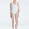 Marigold White Corset One Piece Swimsuit