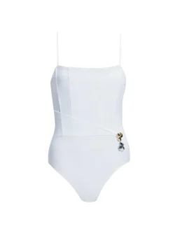 Marigold White Corset One Piece Swimsuit