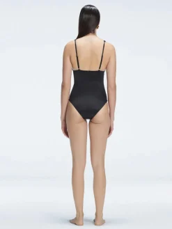 Marina Black V Neck One Piece Swimsuit
