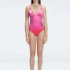 Marina Gradient V Neck One Piece Swimsuit