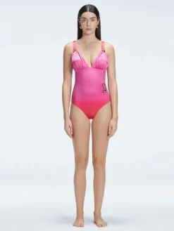 Marina Gradient V Neck One Piece Swimsuit