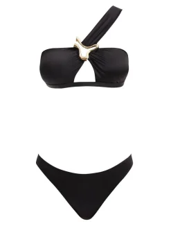 Marta Lopez Alamo - Sereia Black Bikini Set - Jenna Black Pants