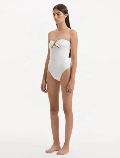 Marta Lozano - Kenna White Swimsuit