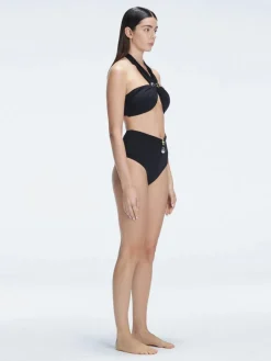 Meredith Black Halter Bikini Top