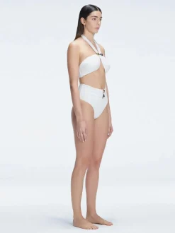 Meredith White High Waist Bikini Bottom