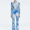 Mireya Bodysuit Freya Pants Optical Blue Set