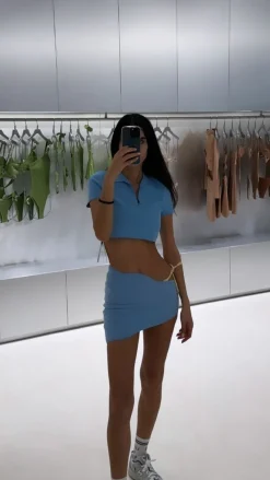 Nadine Abdel Aziz - Shandy Blue Top - Ephram Skirt