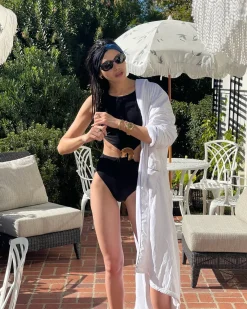 Natalie Lim Suarez - Honora Black Swimsuit