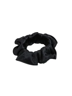 Peggy Black Satin Scrunchie