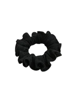 Peggy Shiny Black Scrunchie