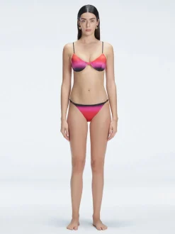 Rory Pink Optical Bralette Bikini Top