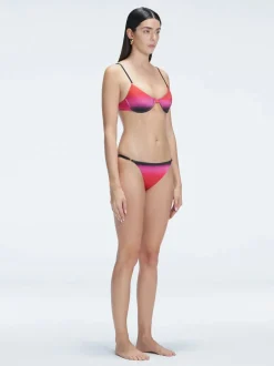 Rory Pink Optical Bralette Bikini Top