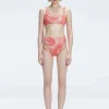 Rosalind Red Optical High Waist Bikini Bottom