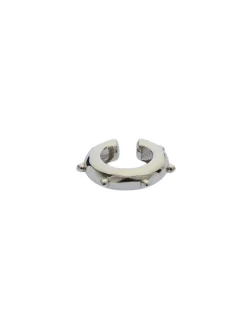 Sasha Silver Ear Cuff With Minimal Hoop Design