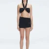 Siena Black Mesh Detail Mini Skirt