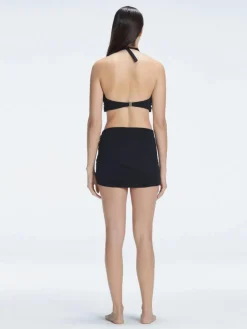 Siena Black Mesh Detail Mini Skirt